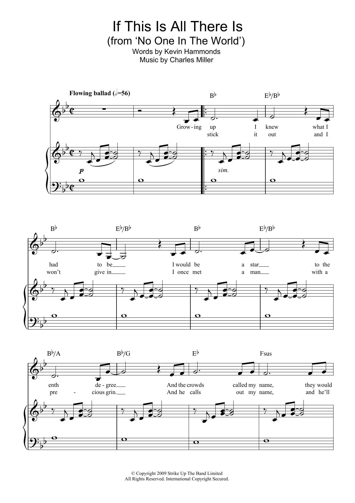 Charles Miller If This Is All There Is (from No One In The World) sheet music notes and chords arranged for Piano & Vocal
