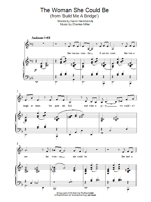 Charles Miller & Kevin Hammonds The Woman She Could Be (from Build Me A Bridge) sheet music notes and chords arranged for Easy Piano