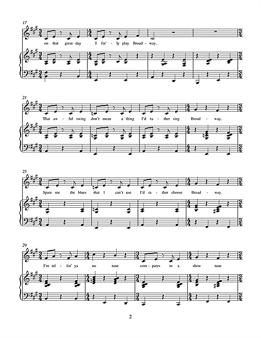 Charles Miller & Kevin Hammonds Broadway (from No One In The World) sheet music notes and chords arranged for Piano & Vocal