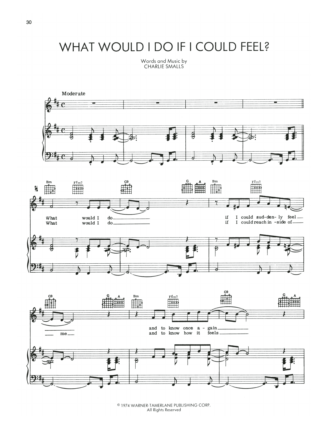 Charlie Smalls What Would I Do If I Could Feel? (from The Wiz) sheet music notes and chords arranged for Piano, Vocal & Guitar Chords (Right-Hand Melody)