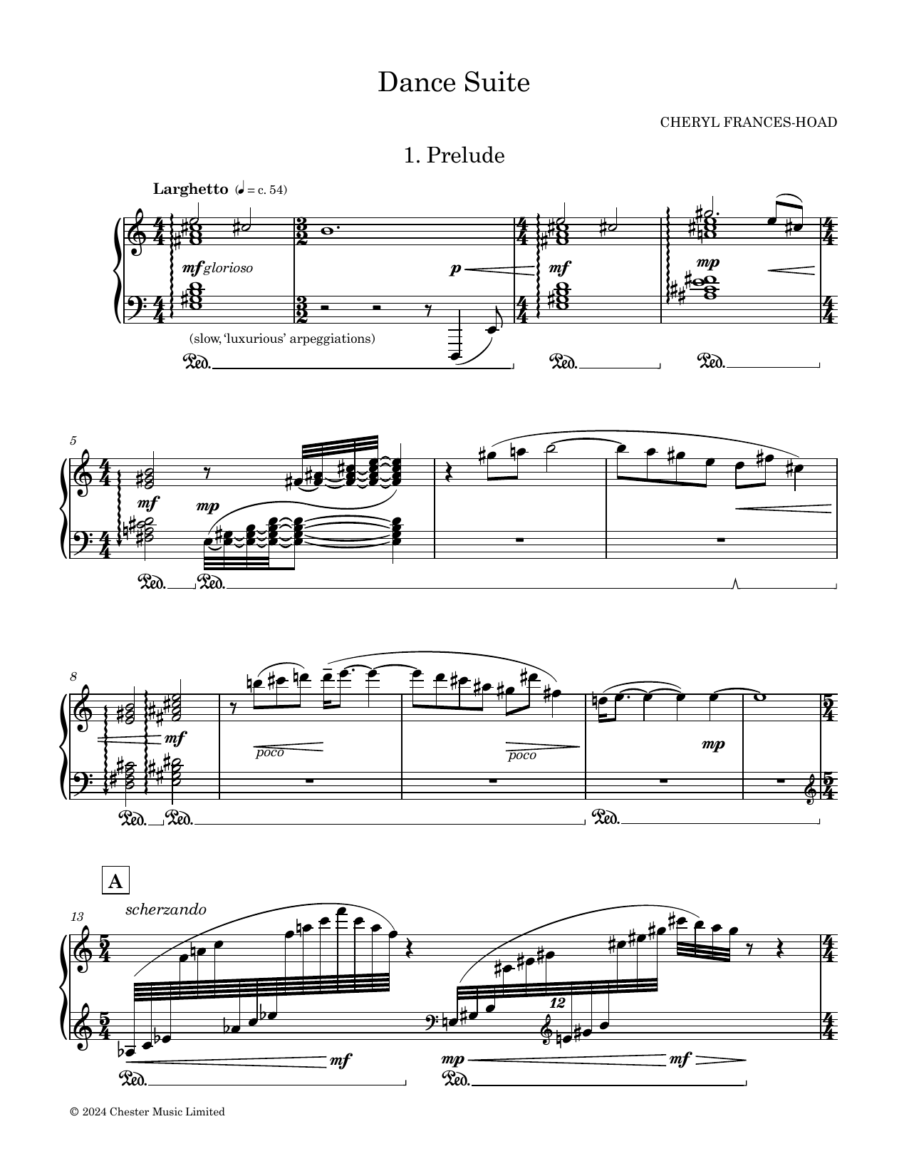 Cheryl Frances-Hoad Dance Suite sheet music notes and chords arranged for Piano Solo