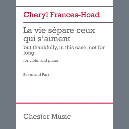 Easily Download Cheryl Frances-Hoad Printable PDF piano music notes, guitar tabs for  Violin and Piano. Transpose or transcribe this score in no time - Learn how to play song progression.