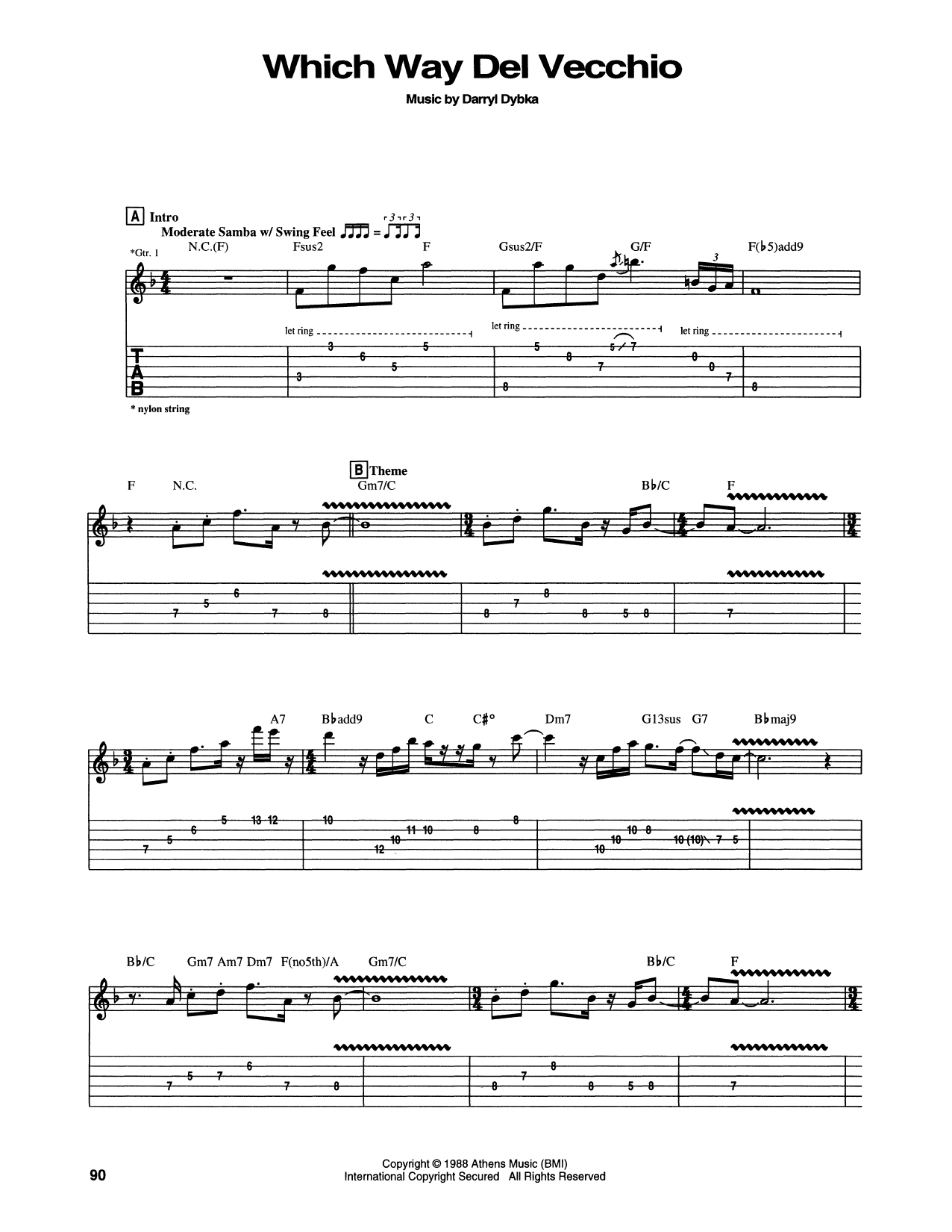 Chet Atkins Which Way Del Vecchio sheet music notes and chords arranged for Guitar Tab