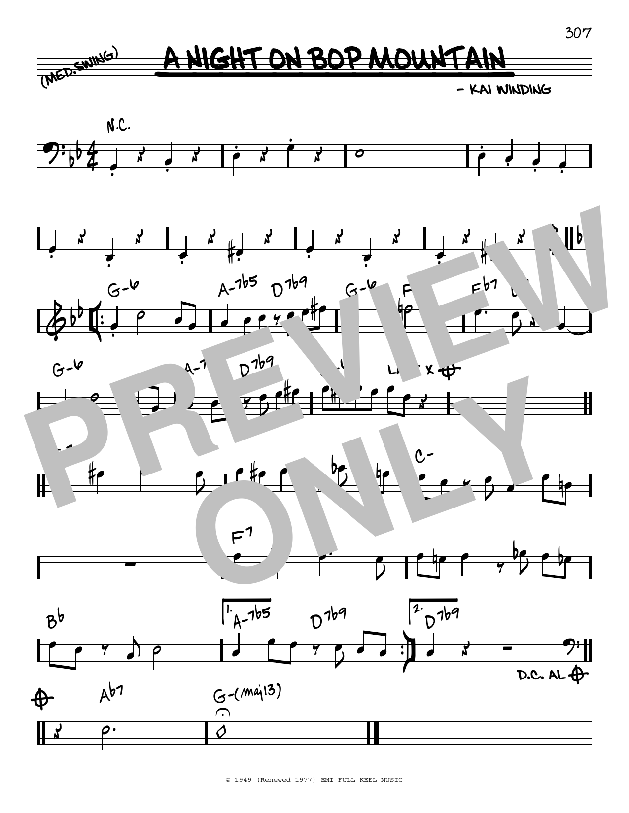 Chet Baker A Night On Bop Mountain sheet music notes and chords arranged for Real Book – Melody & Chords