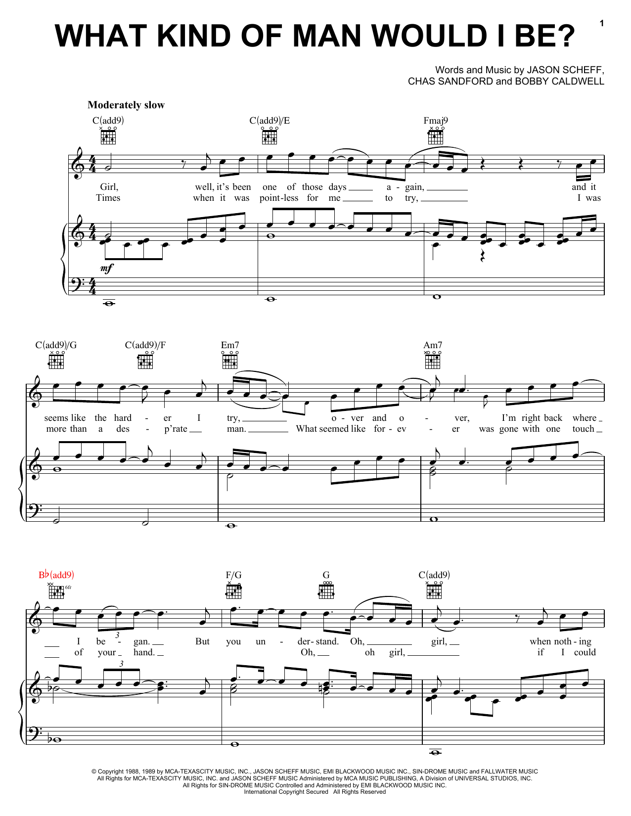 Chicago What Kind Of Man Would I Be? sheet music notes and chords arranged for Piano, Vocal & Guitar Chords (Right-Hand Melody)