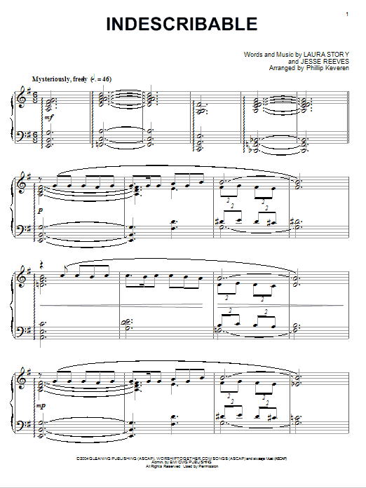 Chris Tomlin Indescribable [Jazz version] (arr. Phillip Keveren) sheet music notes and chords arranged for Piano Solo