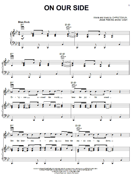 Chris Tomlin On Our Side sheet music notes and chords arranged for Easy Guitar Tab