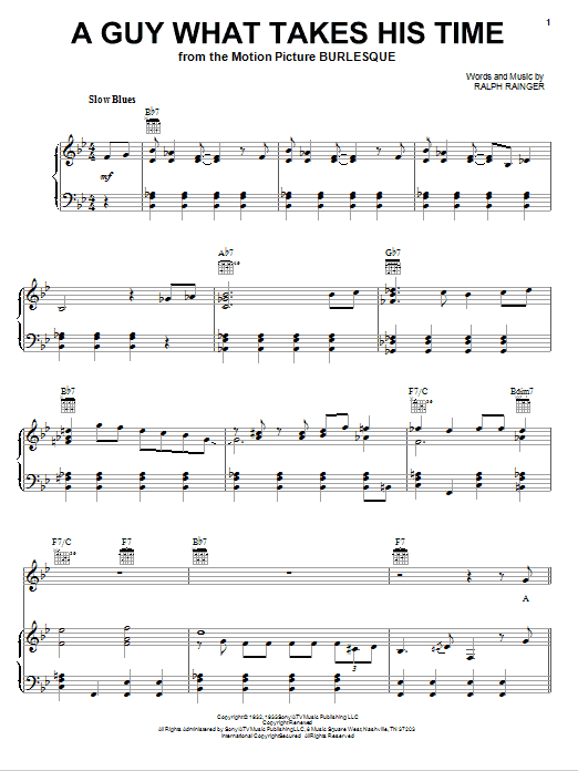 Christina Aguilera A Guy What Takes His Time sheet music notes and chords arranged for Piano, Vocal & Guitar Chords (Right-Hand Melody)