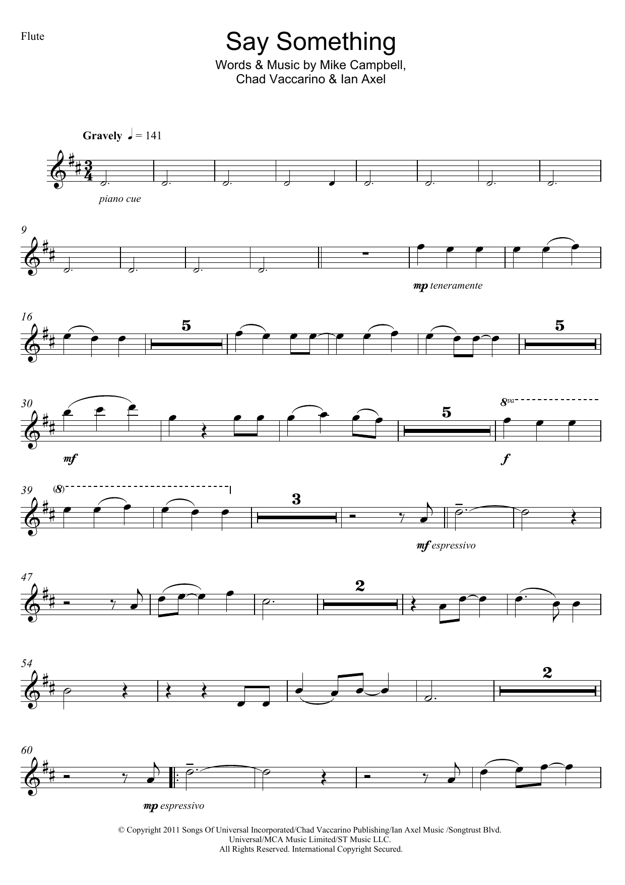 Christina Aguilera Say Something sheet music notes and chords arranged for Beginner Piano