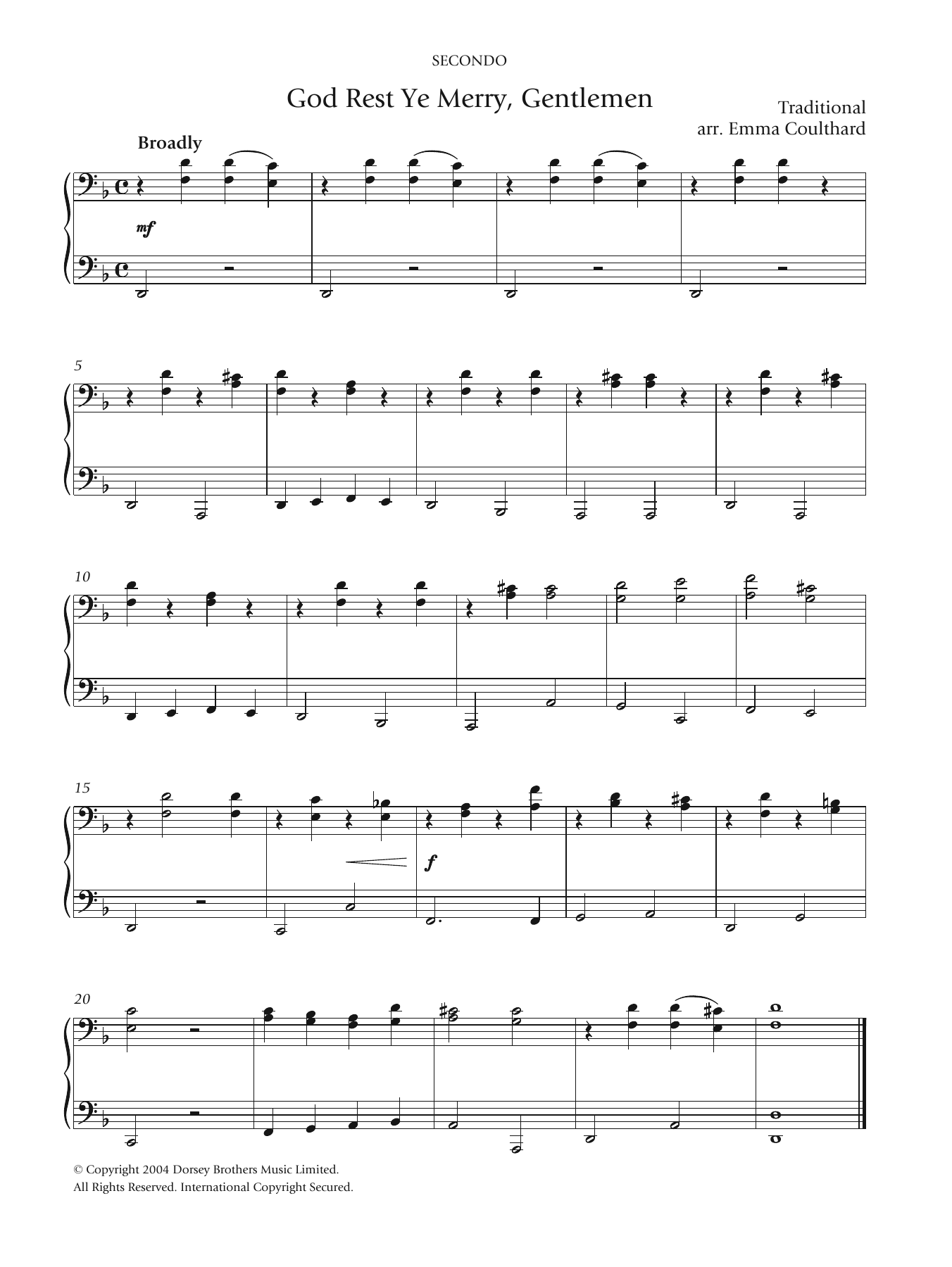 Christmas Carol God Rest Ye Merry, Gentlemen sheet music notes and chords arranged for Cello and Piano
