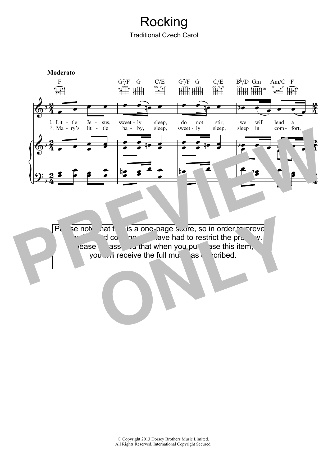 Christmas Carol Little Jesus (Rocking Carol) sheet music notes and chords. Download Printable PDF.