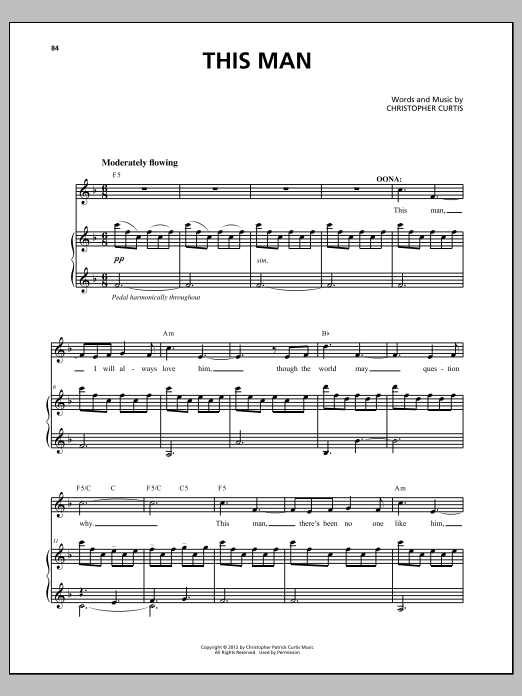 Christopher Curtis This Man sheet music notes and chords arranged for Piano & Vocal