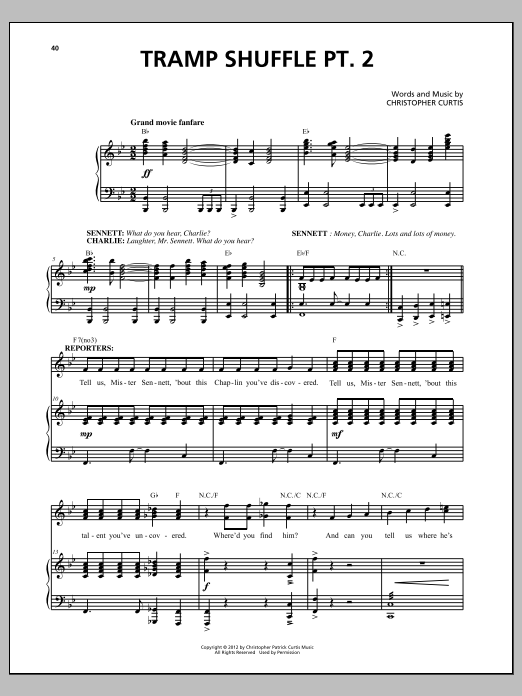 Christopher Curtis Tramp Shuffle Pt. 2 sheet music notes and chords arranged for Piano & Vocal