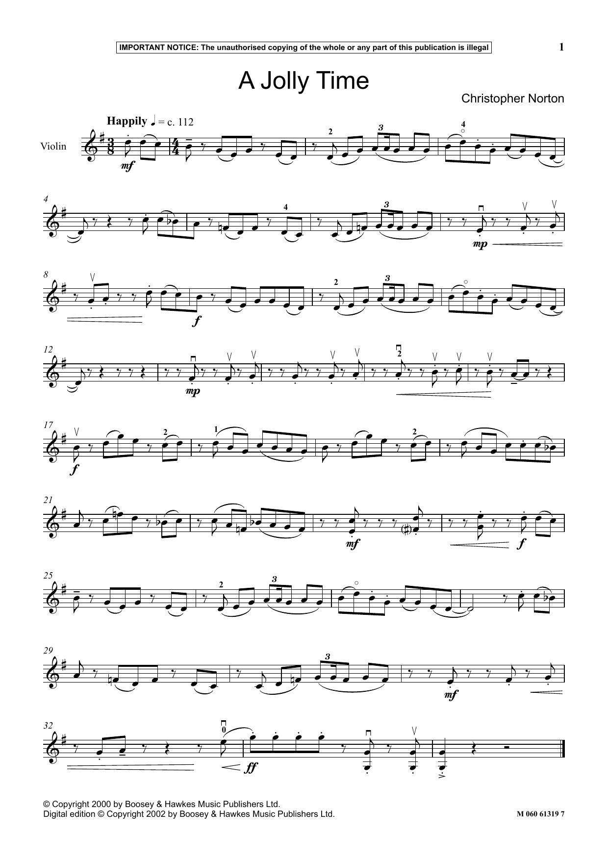 Christopher Norton A Jolly Time sheet music notes and chords arranged for Instrumental Solo