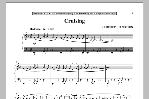 Christopher Norton Cruising sheet music notes and chords arranged for Piano Solo