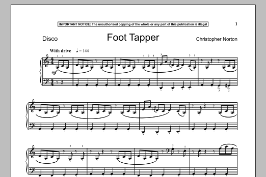 Christopher Norton Foot Tapper sheet music notes and chords arranged for Piano Solo