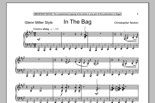Christopher Norton In The Bag sheet music notes and chords arranged for Piano Solo