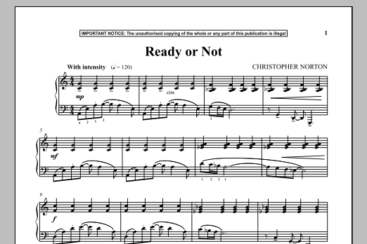 Christopher Norton Ready Or Not sheet music notes and chords arranged for Piano Solo