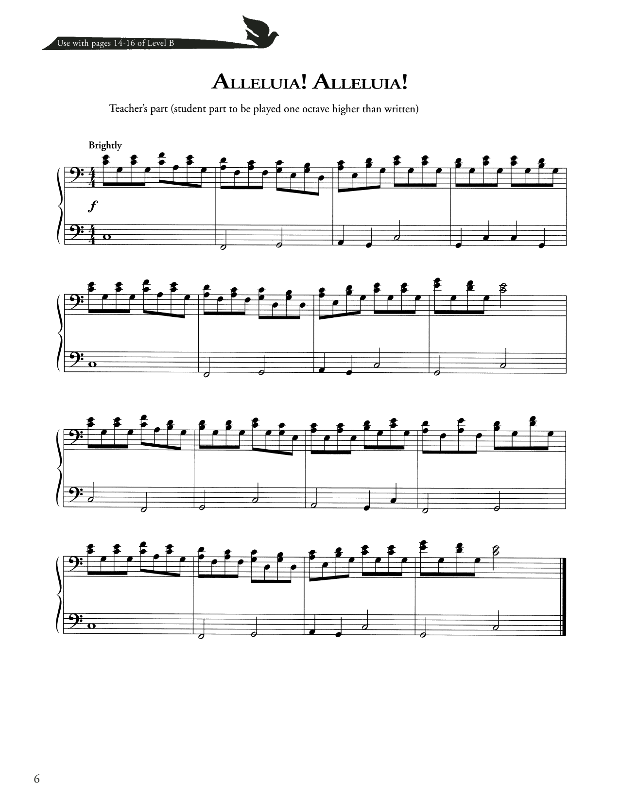 Christopher Wordsworth Alleluia! Alleluia! sheet music notes and chords arranged for Piano Method