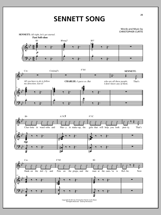Christopher Curtis Sennett Song sheet music notes and chords arranged for Piano & Vocal