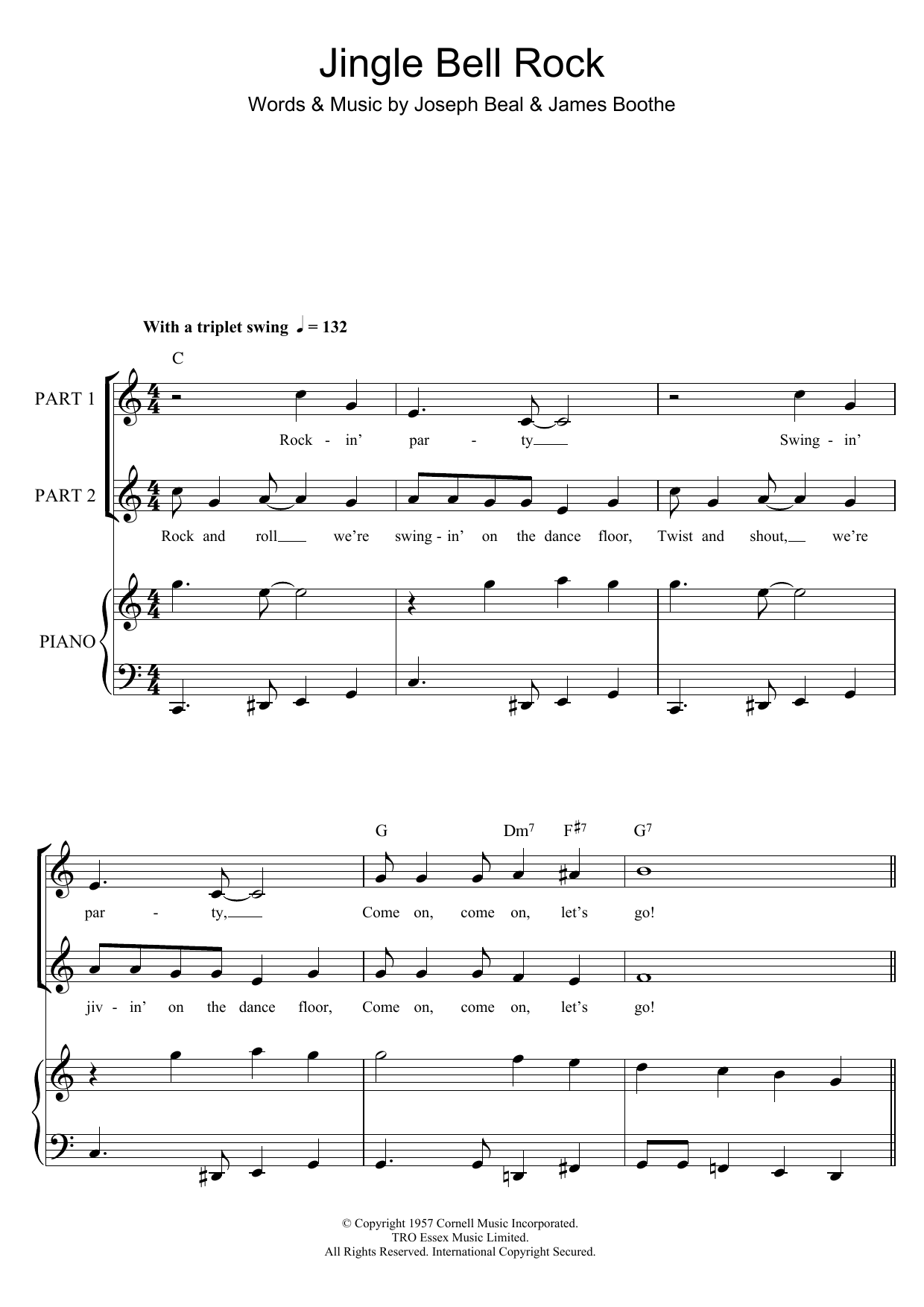 Chubby Checker Jingle Bell Rock sheet music notes and chords arranged for Guitar Chords/Lyrics