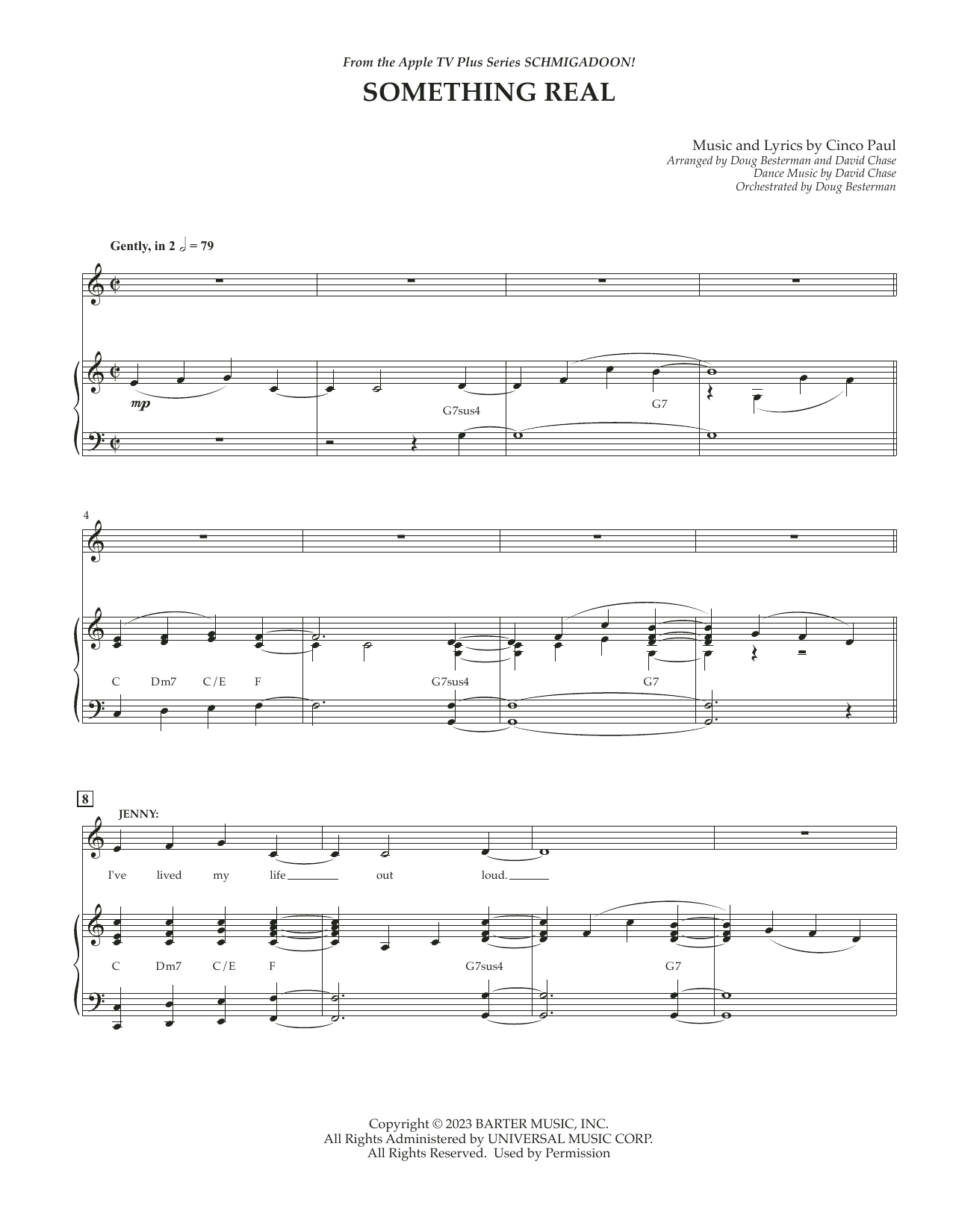 Cinco Paul Something Real (from Schmigadoon! Season 2) sheet music notes and chords arranged for Piano & Vocal