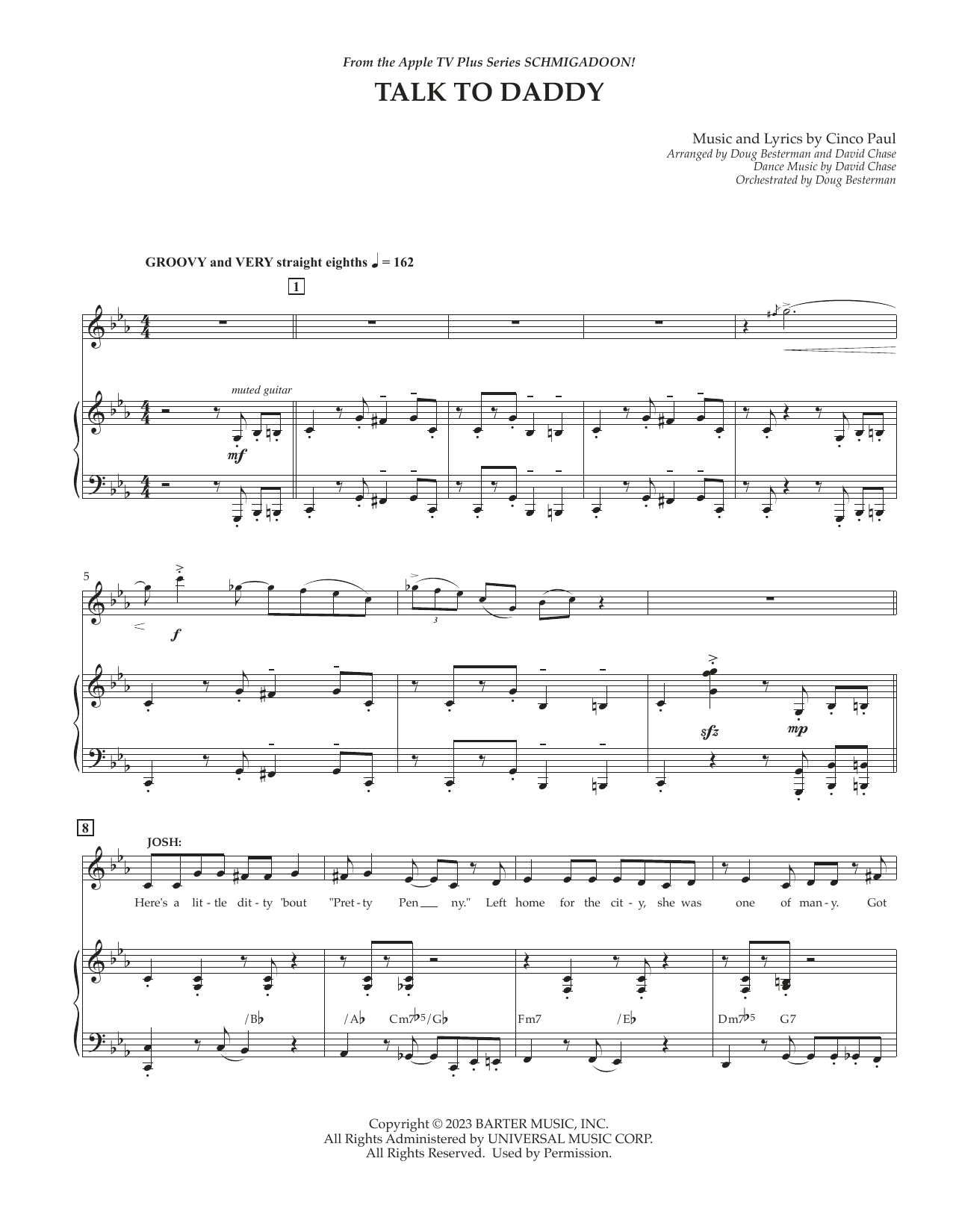 Cinco Paul Talk To Daddy (from Schmigadoon! Season 2) sheet music notes and chords arranged for Piano & Vocal