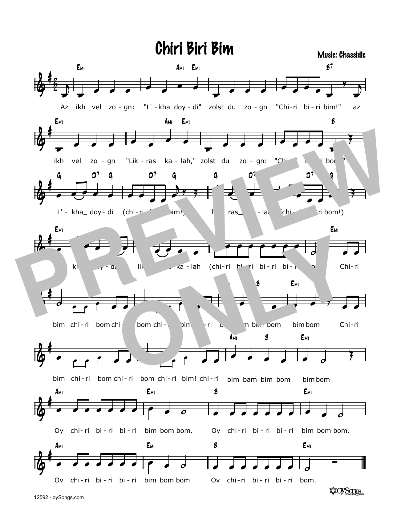 Cindy Paley Chiri Biri Bam sheet music notes and chords arranged for Lead Sheet / Fake Book