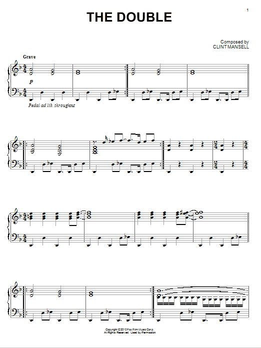 Clint Mansell The Double (from Black Swan) sheet music notes and chords arranged for Piano Solo
