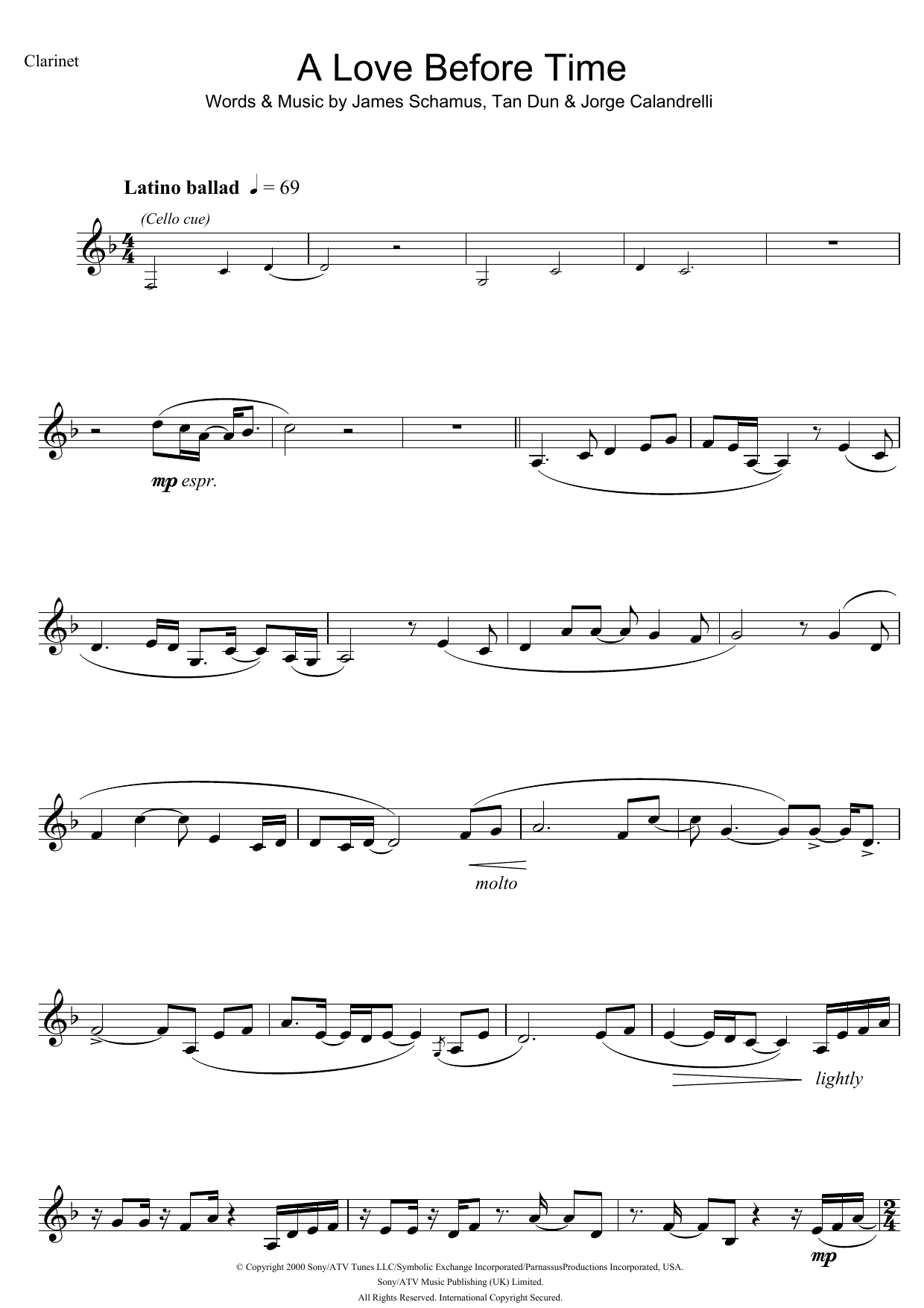 Coco Lee A Love Before Time sheet music notes and chords arranged for Flute Solo