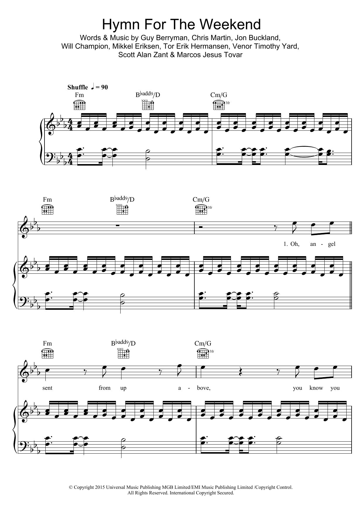 Coldplay Hymn For The Weekend sheet music notes and chords arranged for Ukulele