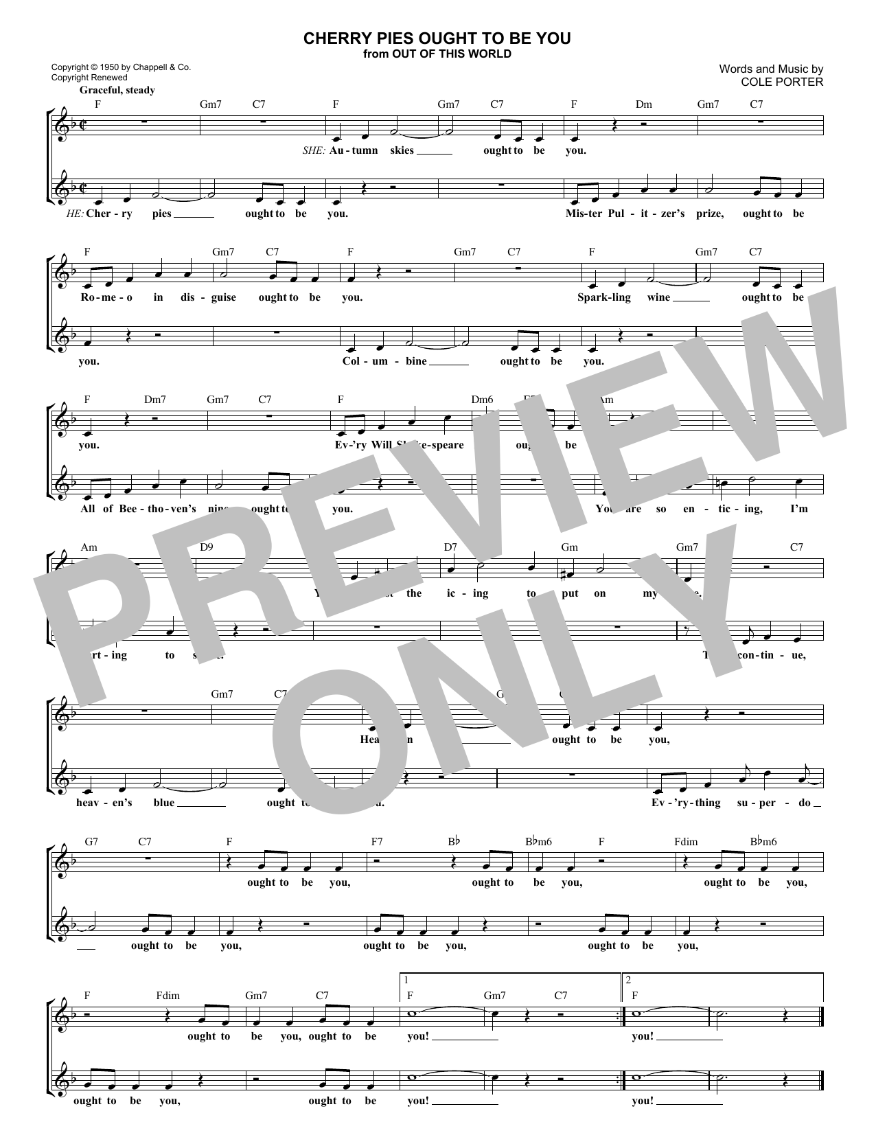 Cole Porter Cherry Pies Ought To Be You sheet music notes and chords arranged for Lead Sheet / Fake Book
