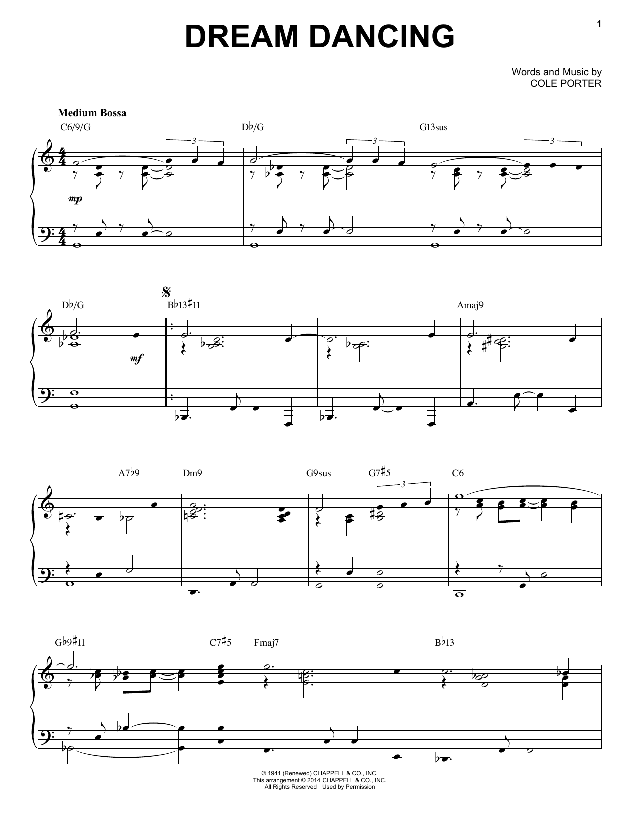 Cole Porter Dream Dancing [Jazz version] (arr. Brent Edstrom) sheet music notes and chords arranged for Piano Solo