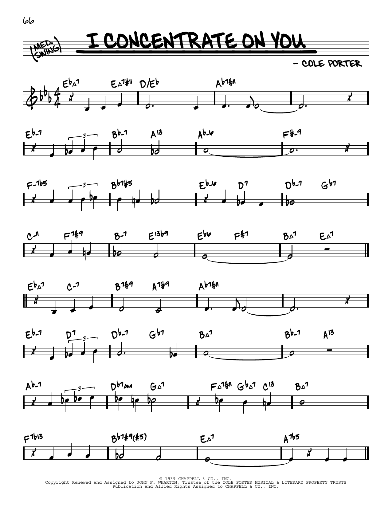 Cole Porter I Concentrate On You (arr. David Hazeltine) sheet music notes and chords arranged for Real Book – Enhanced Chords