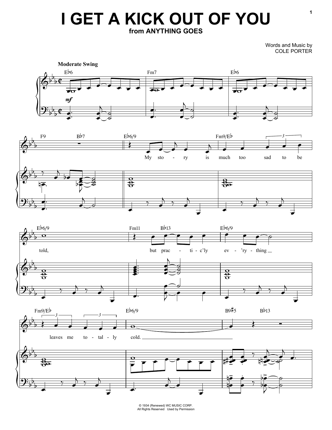 Cole Porter I Get A Kick Out Of You [Jazz version] (from Anything Goes) (arr. Brent Edstrom) sheet music notes and chords arranged for Piano & Vocal