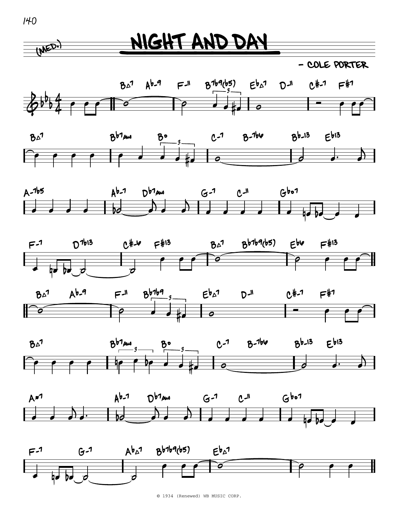 Cole Porter Night And Day (arr. David Hazeltine) sheet music notes and chords arranged for Real Book – Enhanced Chords