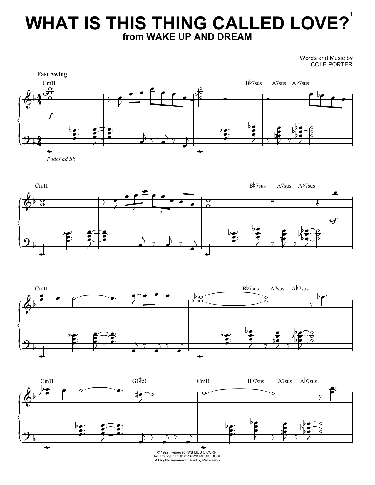 Cole Porter What Is This Thing Called Love? [Jazz version] (arr. Brent Edstrom) sheet music notes and chords arranged for Piano Solo
