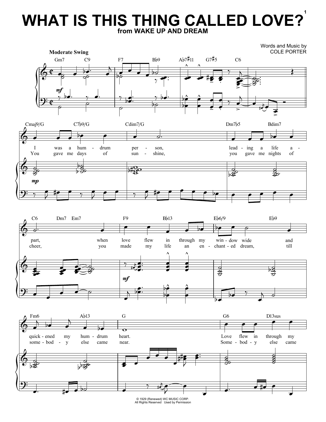 Cole Porter What Is This Thing Called Love? [Jazz version] (from Wake Up And Dream) (arr. Brent Edstrom) sheet music notes and chords arranged for Piano & Vocal
