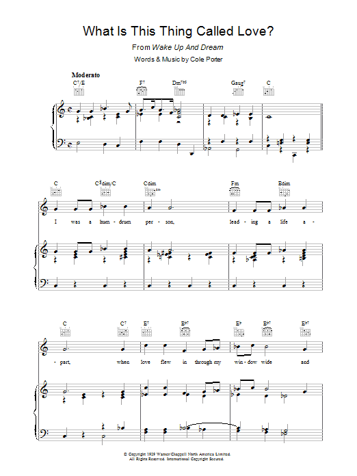 Cole Porter What Is This Thing Called Love? sheet music notes and chords arranged for Easy Guitar Tab