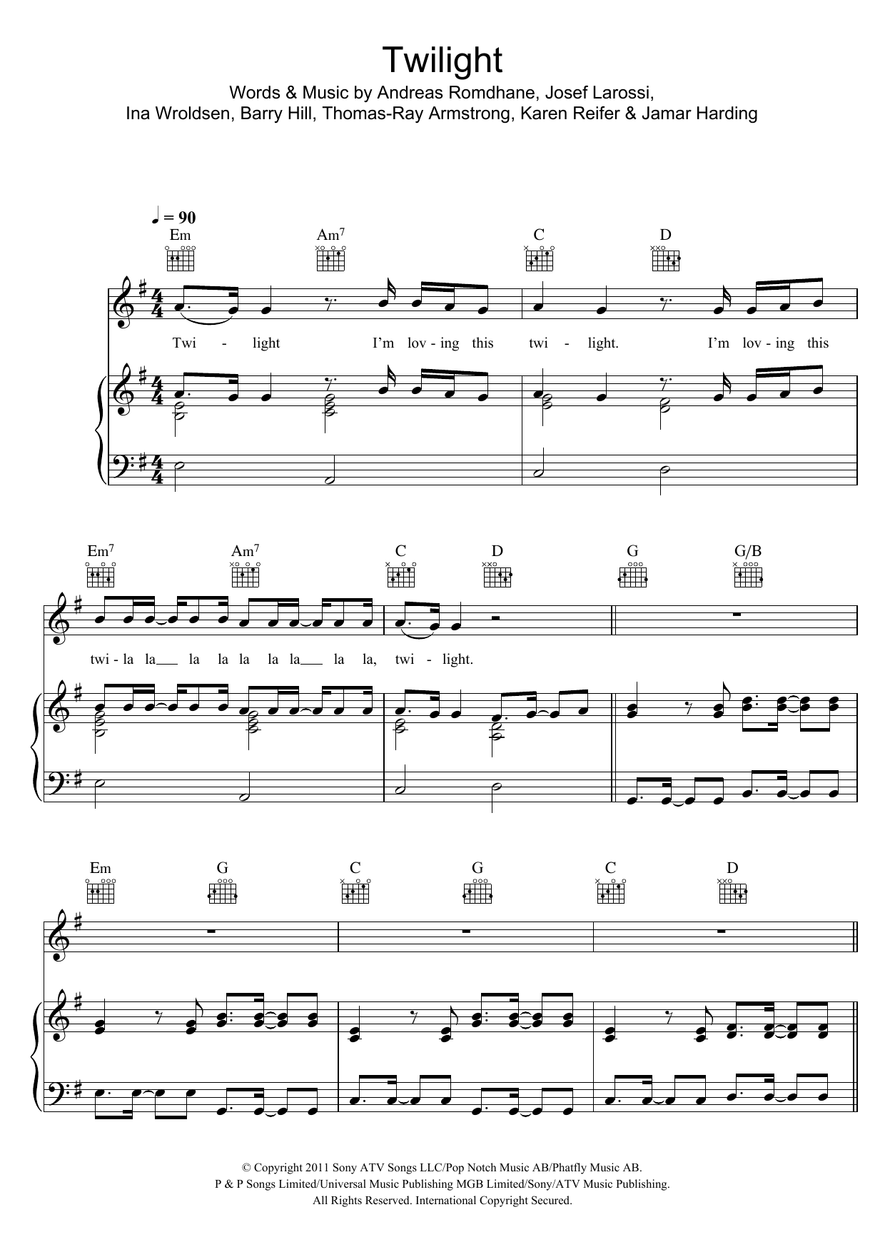 Cover Drive Twilight sheet music notes and chords arranged for Piano, Vocal & Guitar Chords
