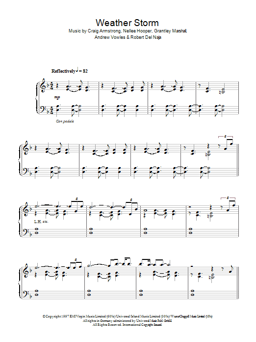 Craig Armstrong Weather Storm sheet music notes and chords arranged for Easy Piano