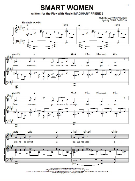 Craig Carnelia Smart Women sheet music notes and chords arranged for Piano & Vocal