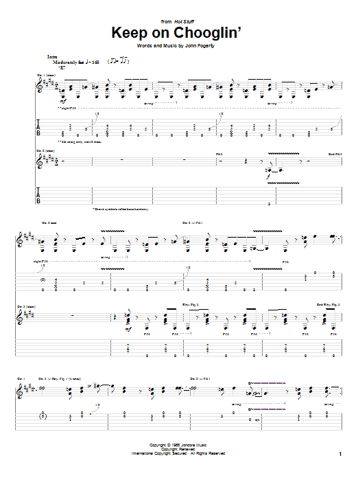 Creedence Clearwater Revival Keep On Chooglin' sheet music notes and chords arranged for Guitar Chords/Lyrics