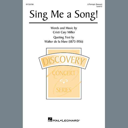 Easily Download Cristi Cary Miller Printable PDF piano music notes, guitar tabs for  2-Part Choir. Transpose or transcribe this score in no time - Learn how to play song progression.