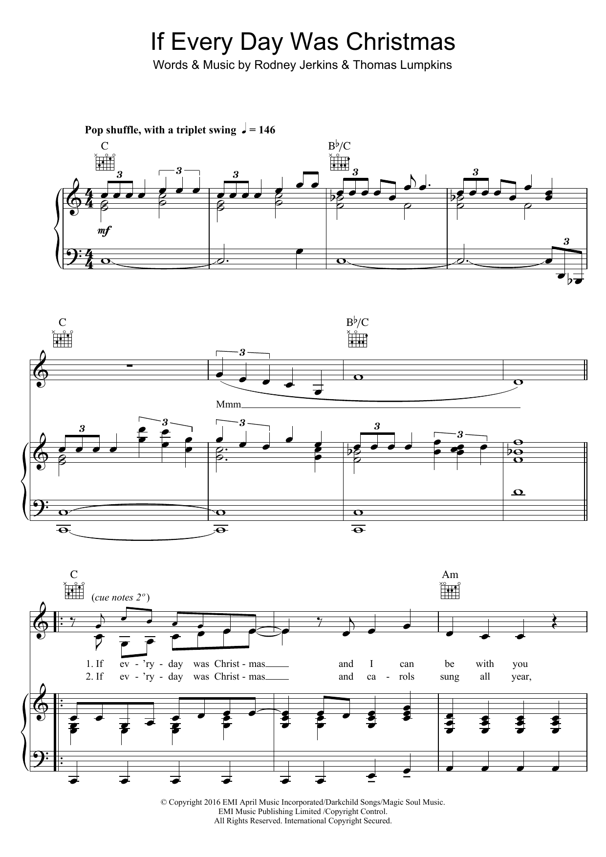 Cruz Beckham If Every Day Was Christmas sheet music notes and chords arranged for Piano, Vocal & Guitar Chords