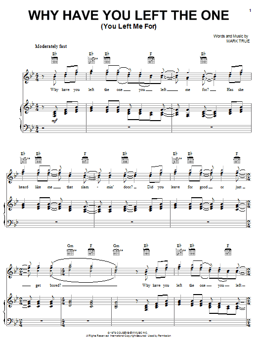 Crystal Gayle Why Have You Left The One (You Left Me For) sheet music notes and chords arranged for Piano, Vocal & Guitar Chords (Right-Hand Melody)