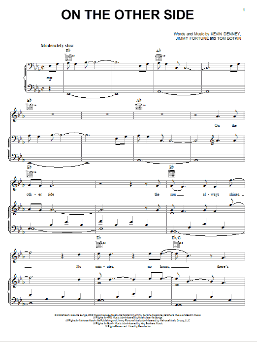 Dailey & Vincent On The Other Side sheet music notes and chords arranged for Piano, Vocal & Guitar Chords (Right-Hand Melody)