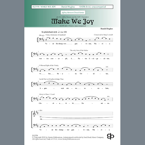 Easily Download Daniel Hughes Printable PDF piano music notes, guitar tabs for  SATB Choir. Transpose or transcribe this score in no time - Learn how to play song progression.