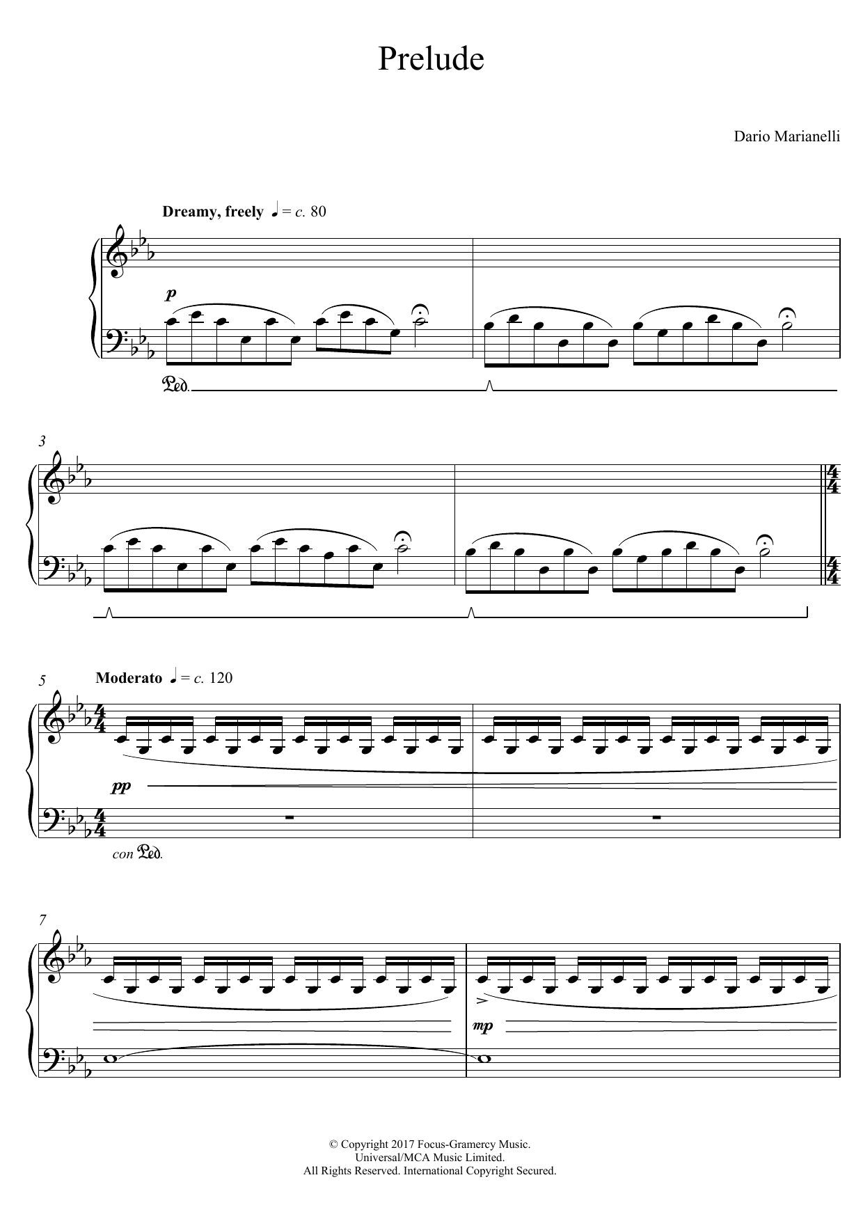 Dario Marianelli Prelude (from Darkest Hour) sheet music notes and chords arranged for Piano Solo