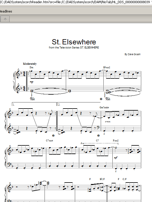 Dave Grusin St. Elsewhere sheet music notes and chords arranged for Real Book – Melody & Chords